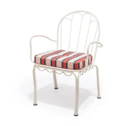 The Al Fresco Chair Cushion - Bistro Dusty Pink Stripe^Business & Pleasure Co. Clearance