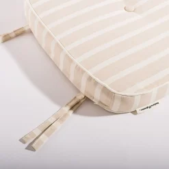 The Al Fresco Chair Cushion - Monaco Natural Stripe^Business & Pleasure Co. Hot