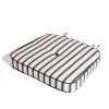 The Al Fresco Chair Cushion - Monaco Black Stripe^Business & Pleasure Co. Discount