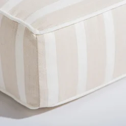The Al Fresco Sun Lounger Cushion - Monaco Natural Stripe^Business & Pleasure Co. New