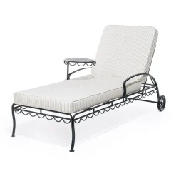 The Al Fresco Sun Lounger Cushion - Lauren'S Sage Stripe^Business & Pleasure Co. Outlet
