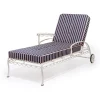 The Al Fresco Sun Lounger Cushion - Monaco Navy And Pink Stripe^Business & Pleasure Co. Sale