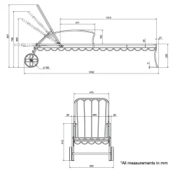 The Al Fresco Sun Lounger - Antique White^Business & Pleasure Co. New