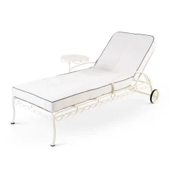 The Al Fresco Sun Lounger Cushion - Rivie White^Business & Pleasure Co. Discount