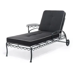 The Al Fresco Sun Lounger Cushion - Rivie Black^Business & Pleasure Co. Outlet