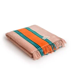 The Beach Towel - Bistro Dusty Pink Stripe^Business & Pleasure Co. Best