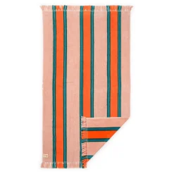 The Beach Towel - Bistro Dusty Pink Stripe^Business & Pleasure Co. Best