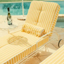 The Beach Towel - Monaco Mimosa Stripe^Business & Pleasure Co. Outlet