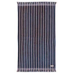 The Beach Towel - Monaco Navy And Pink Stripe^Business & Pleasure Co. Fashion