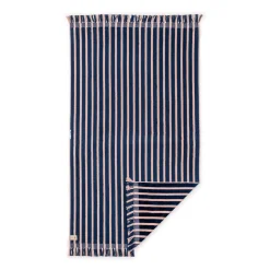 The Beach Towel - Monaco Navy And Pink Stripe^Business & Pleasure Co. Fashion