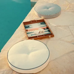 The Circular Pillow - Laurens Navy Stripe^Business & Pleasure Co. Sale