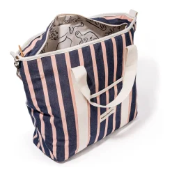 The Cooler Tote Bag - Monaco Navy And Pink Stripe^Business & Pleasure Co. Sale