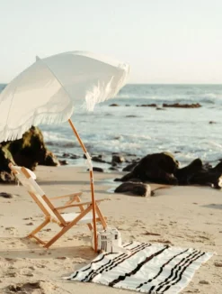 The Holiday Beach Umbrella - Antique White^Business & Pleasure Co. Online