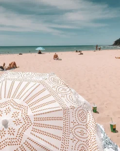 The Holiday Beach Umbrella - Eyelet^Business & Pleasure Co. Outlet