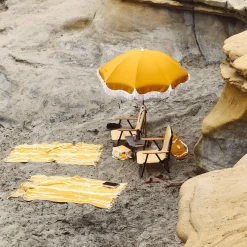 The Holiday Beach Umbrella - Vintage Gold^Business & Pleasure Co. Sale