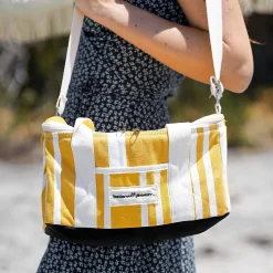 The Holiday Cooler Bag - Fff Yellow Stripe^Business & Pleasure Co. Fashion
