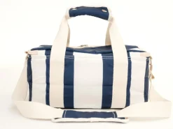 The Holiday Cooler Bag - Navy Capri Stripe^Business & Pleasure Co. Fashion