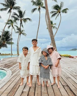 The Mini Poncho - Lauren'S Navy Stripe^Business & Pleasure Co. Fashion