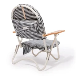 The Pam Chair - Laurens Navy Stripe^Business & Pleasure Co. Sale