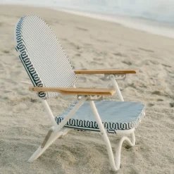 The Pam Chair - Laurens Navy Stripe^Business & Pleasure Co. Sale