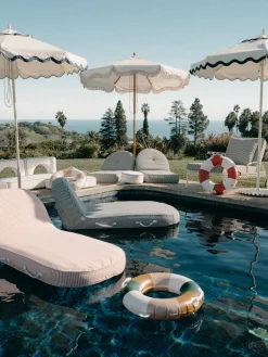 The Pool Lounger - Lauren'S Pink Stripe^Business & Pleasure Co. Hot