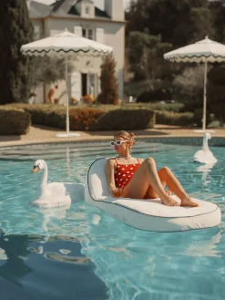 The Pool Lounger - Rivie White^Business & Pleasure Co. Outlet