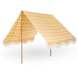 The Premium Beach Tent - Vintage Yellow Stripe^Business & Pleasure Co. Best