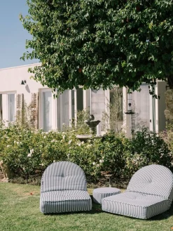 The Reclining Pillow Lounger - Lauren'S Navy Stripe^Business & Pleasure Co. New