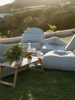 The Reclining Pillow Lounger - Lauren'S Navy Stripe^Business & Pleasure Co. New