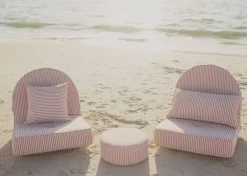 The Rectangle Throw Pillow - Lauren'S Pink Stripe^Business & Pleasure Co. Fashion