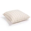 The Small Square Throw Pillow - Monaco Natural Stripe^Business & Pleasure Co. Hot