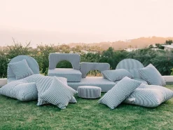 The Small Square Throw Pillow - Lauren'S Navy Stripe^Business & Pleasure Co. Clearance