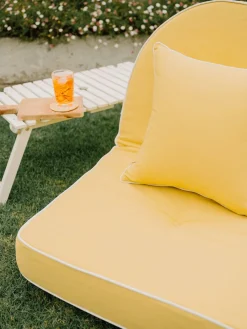 The Small Square Throw Pillow - Rivie Mimosa^Business & Pleasure Co. Clearance