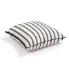 The Small Square Throw Pillow - Monaco Black Stripe^Business & Pleasure Co. Online