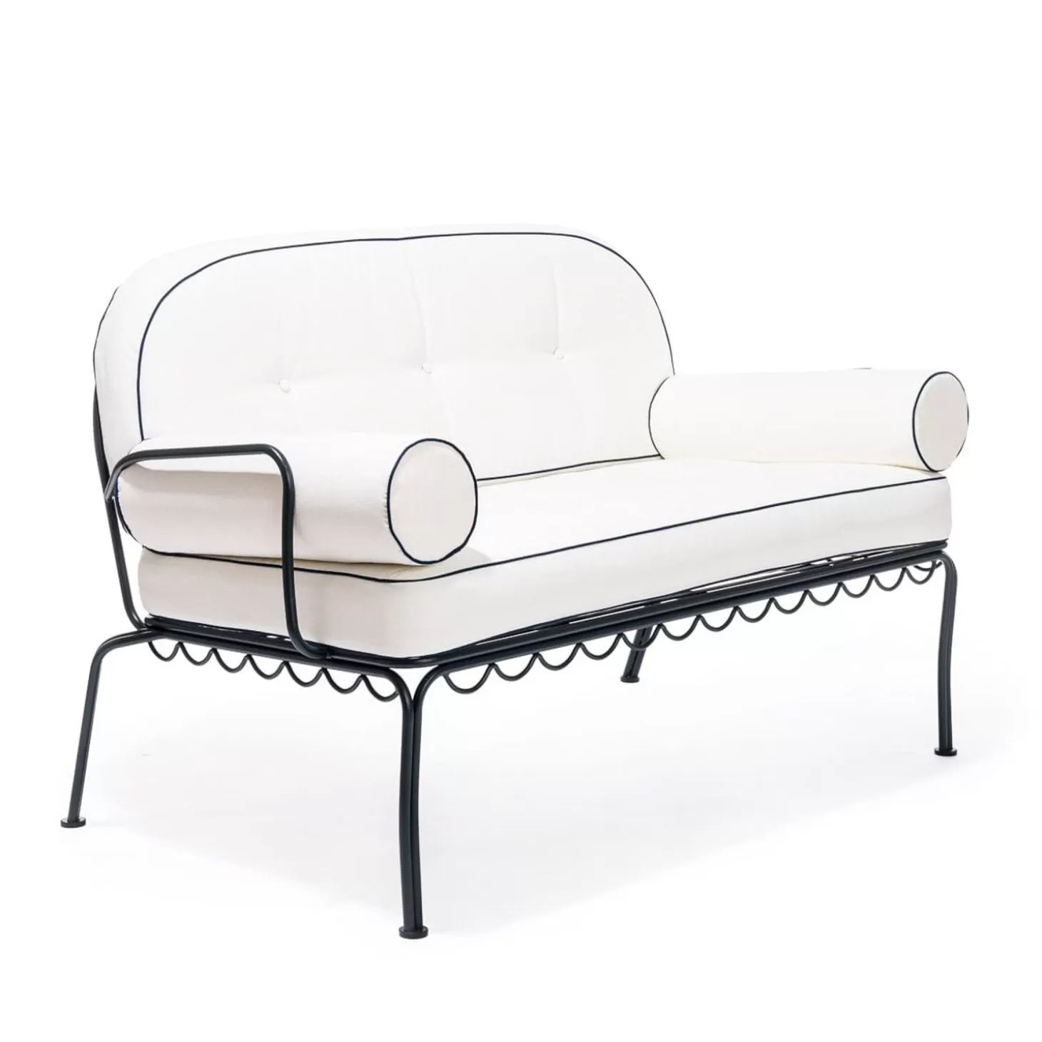 Al Fresco Love Seats>Business & Pleasure Co. The Al Fresco Love Seat - Vintage Black