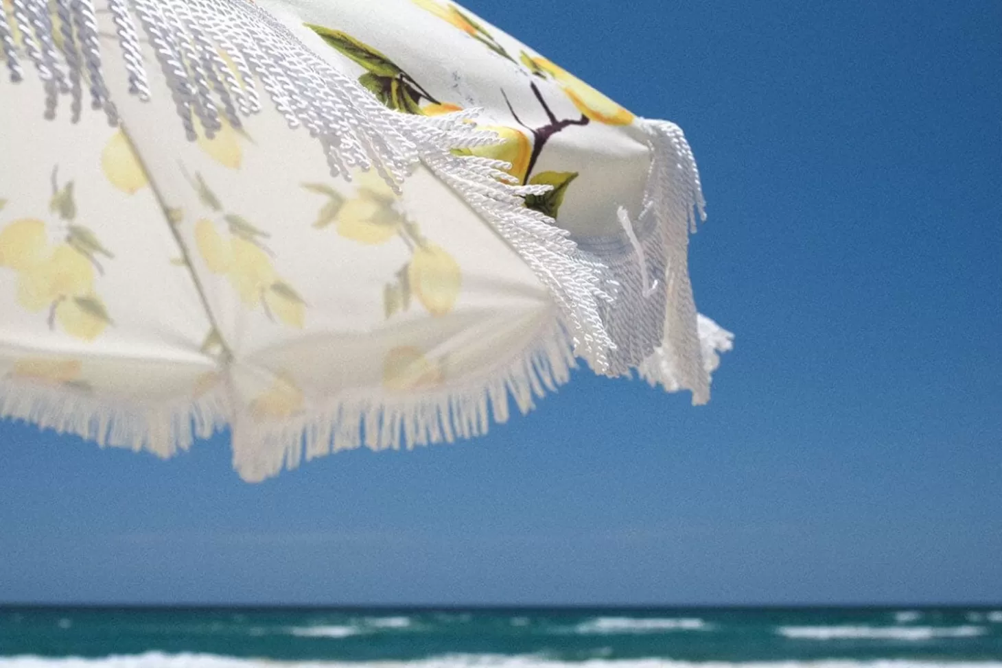 Holiday Beach Umbrellas>Business & Pleasure Co. The Holiday Beach Umbrella - Vintage Lemons