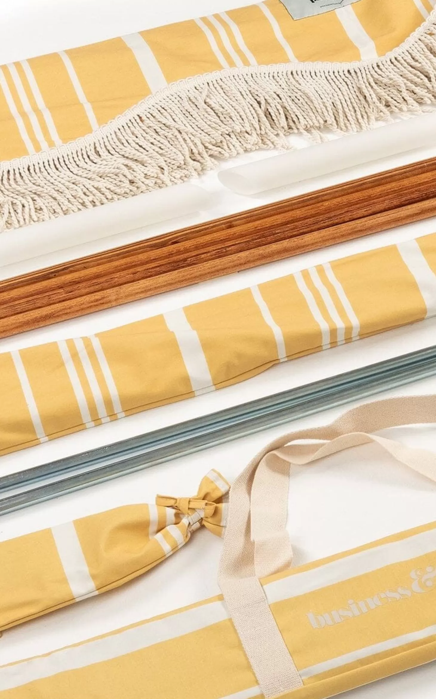 Cabanas & Tents>Business & Pleasure Co. The Premium Beach Tent - Vintage Yellow Stripe