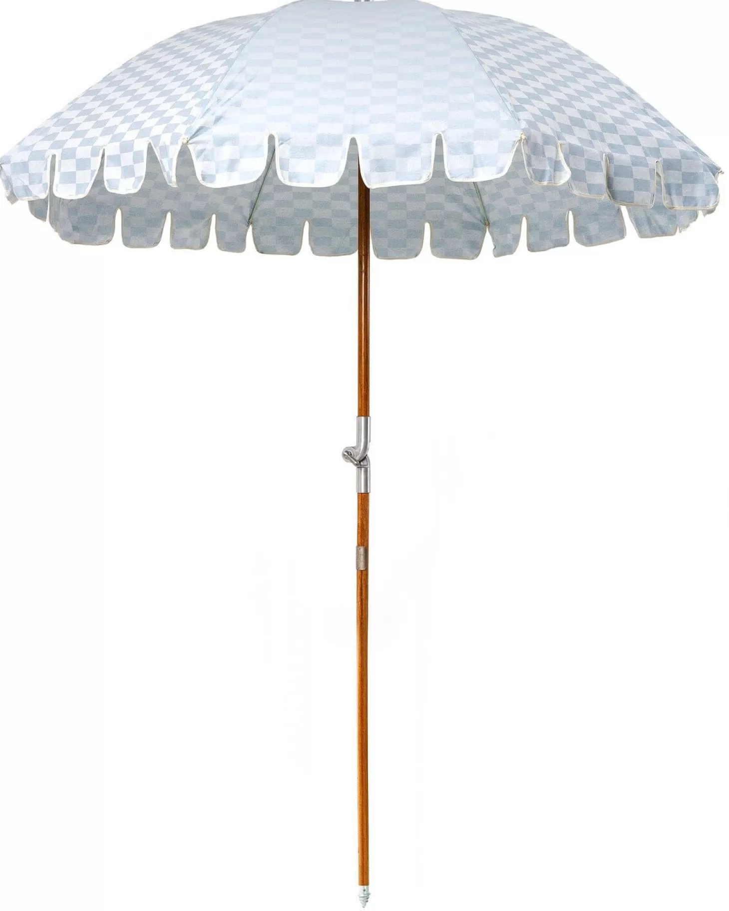 Premium Beach Umbrellas>Business & Pleasure Co. The Premium Beach Umbrella - Vintage Blue Check