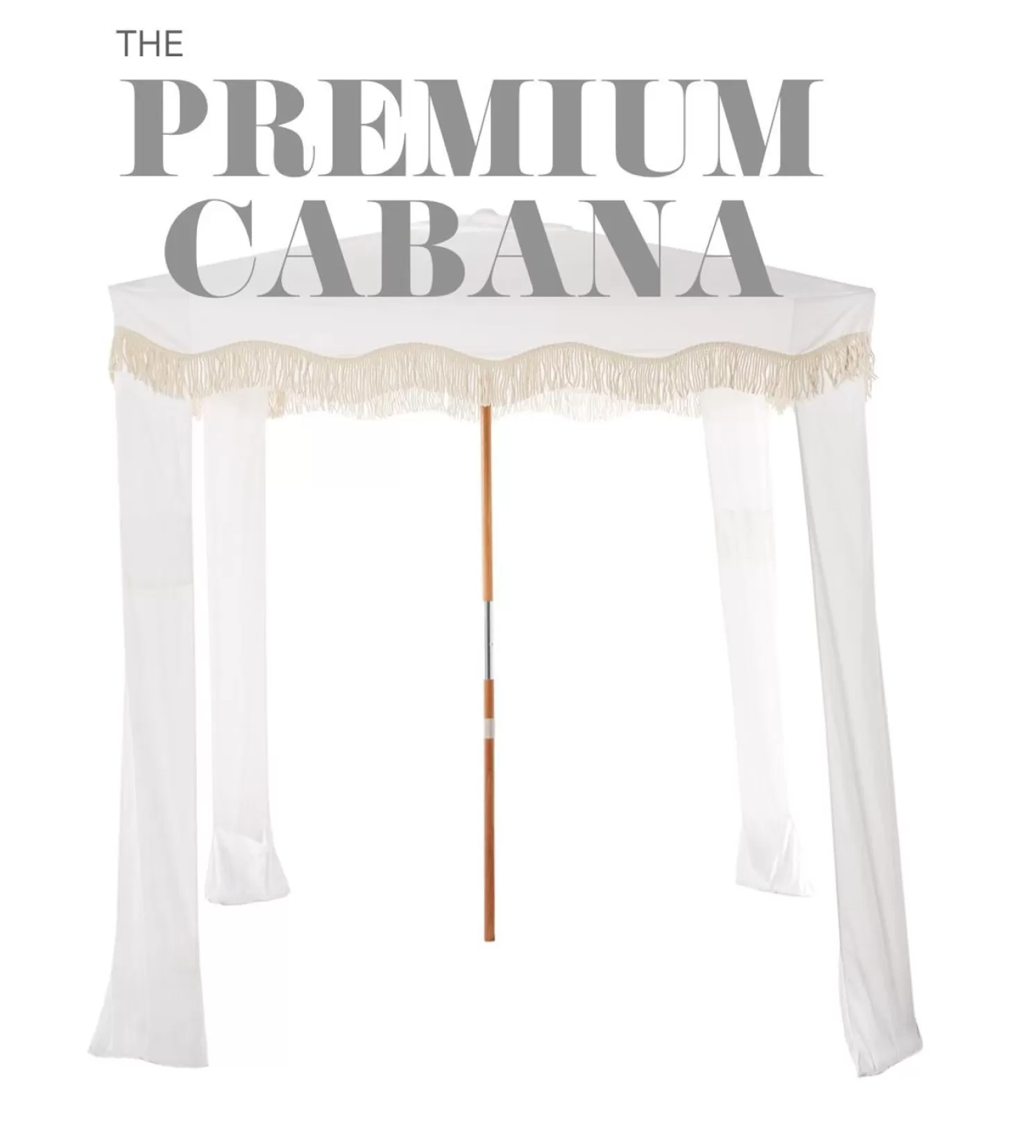 Cabanas & Tents>Business & Pleasure Co. The Premium Cabana - Vintage Yellow Stripe