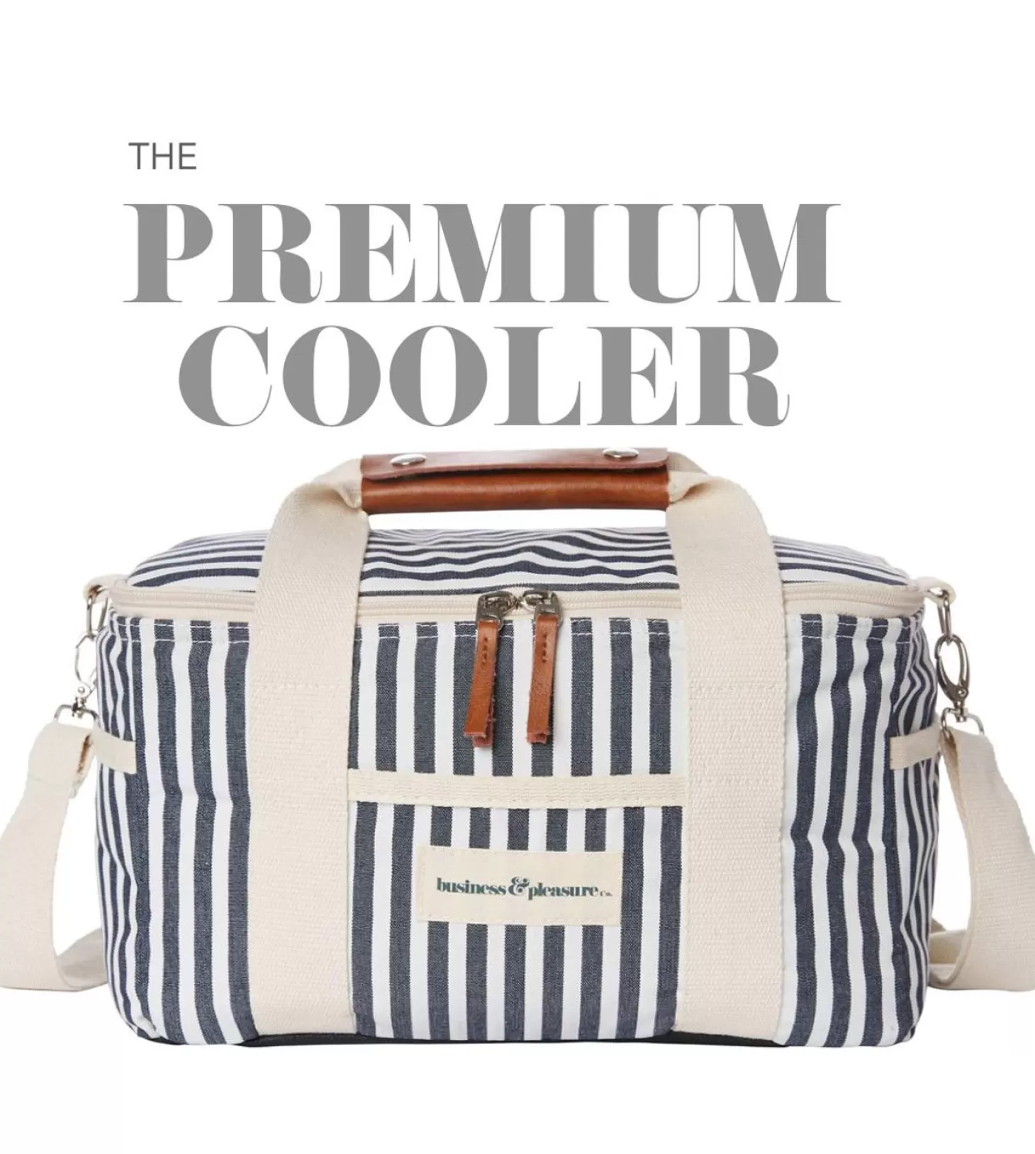 Premium Cooler Bags>Business & Pleasure Co. The Premium Cooler Bag - Vintage Yellow Stripe